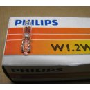 Glühlampe: Philips 12Volt 1.2 watt Glassockel...