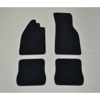 Käfer: Premium!  Teppich Fußmatten Satz in schwarz mit Echtledereinfassung!