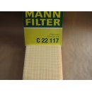 T3: Mann Luftfilter C22 117    1,9 WBX / DG /DF